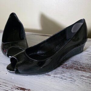 Bandolino Candra Peep Toe Wedge Dress Pumps